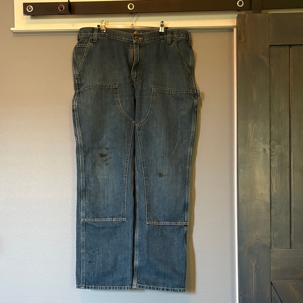Carhartt Blue Denim Relaxed Fit Jeans